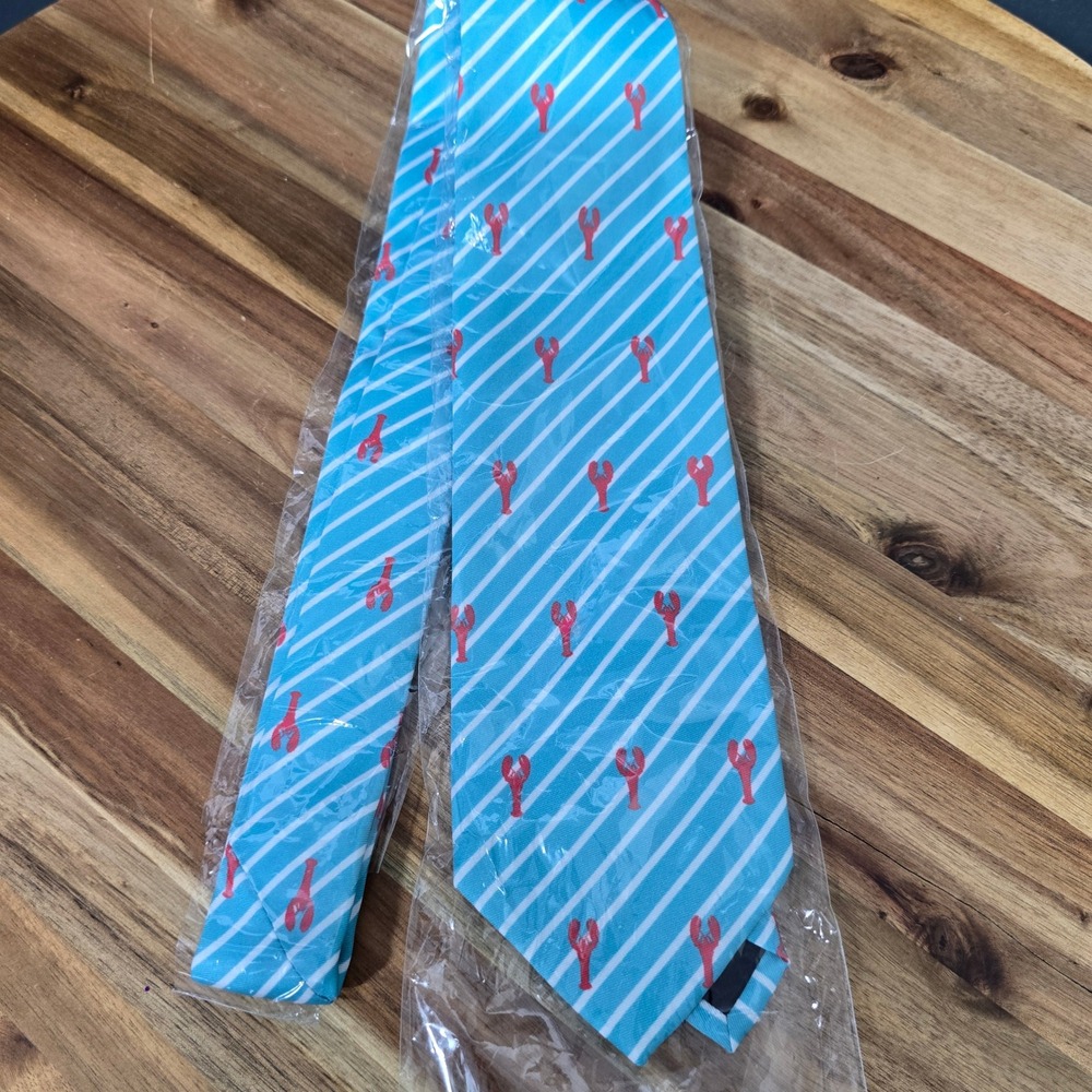 Simply Southern Lobster Tie Mens OS Blue Stripe Nautical Preppy Coastal Novelty